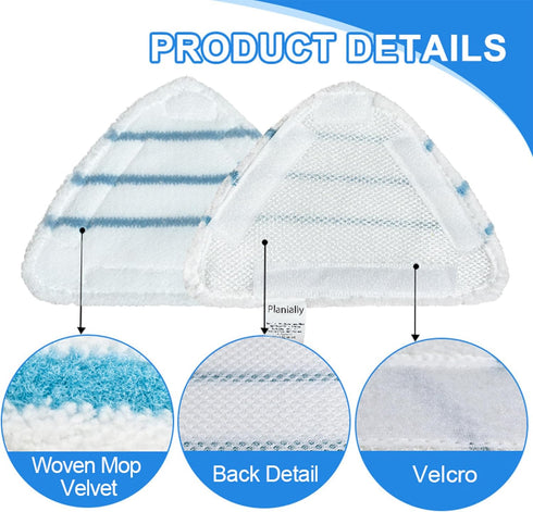 Set, 4 Pack 4 STM-500, STM-700 Reusable Steam Mop Pads Steam Mop Pads & Universal Microfiber Cloths, Compatible