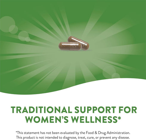 Nature's Way Red Clover Blossom Herb, Traditional Women's Health Support*, 800 mg per serving, 100 Vegan Capsules
