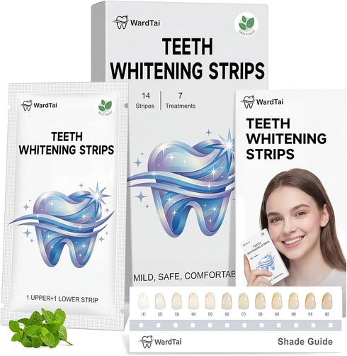 WardTai Whitening Strips for Sensitive Teeth with Low Concentration Hydrogen Peroxide Formula for