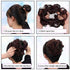 Messy Bun Hair Pieces, Human Hair with Elastic Band, Fluffy Chignon Ponytail Hair Extension for Women, 1Pack Straight