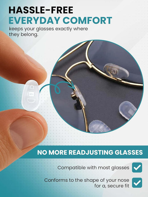 SPORTS WORLD VISION Glasses Nose Pads Premium Quality Soft Silicone A-Shape Nose Pads 15mm Screw-in Cushions