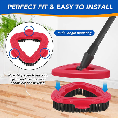 Spin Mop Scrub Brush Head for O Ceda EasyWring 1-Tank System ¦ Hard Bristle Brush Attachment for Bathroom, Kitchen, Tile