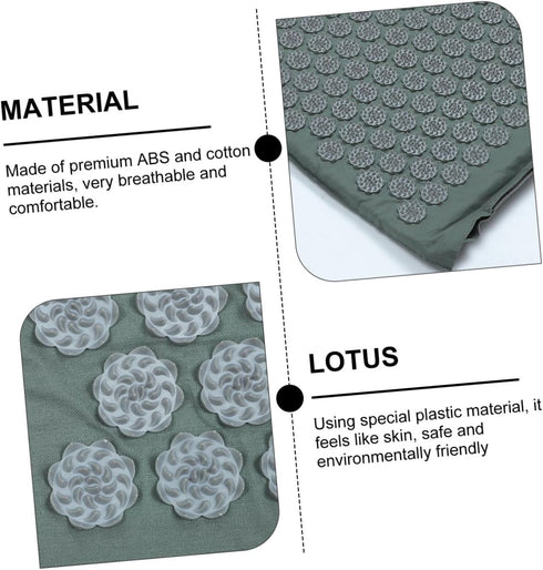 Set FRCOLOR Acupressure Massage Mat and Relief Massage Pillow with Non-Slip Surface, Portable Carrying Bag Included