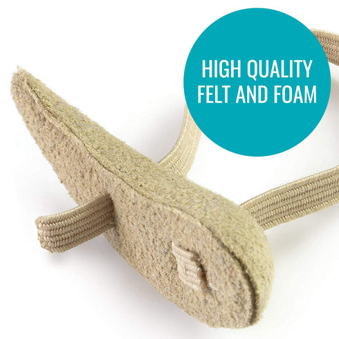 Steins Hammer Toe Crest Cushion and Buttress Pad – Reduces Pressure from Calluses and Hammer Toes, Large Right, Beige,