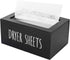 zoocatia Laundry Room Decor, Dryer Sheet Container Wood Detergent Dispenser for Laundry Pods (Black)