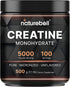 NatureBell Creatine Monohydrate Powder - 500 Grams, 5000mg Per Serving, Pure Unflavored Micronized Powder