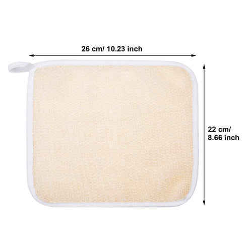 Tatuo 15 Packs Exfoliating Face Body Wash Cloths, Soft Weave Bath Towel for Women and Men (White Edge)