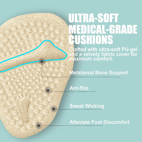 8 Pairs Heel Grips for Women's Shoes, Shoe Pads Inserts, Cushions for Too Big Shoes