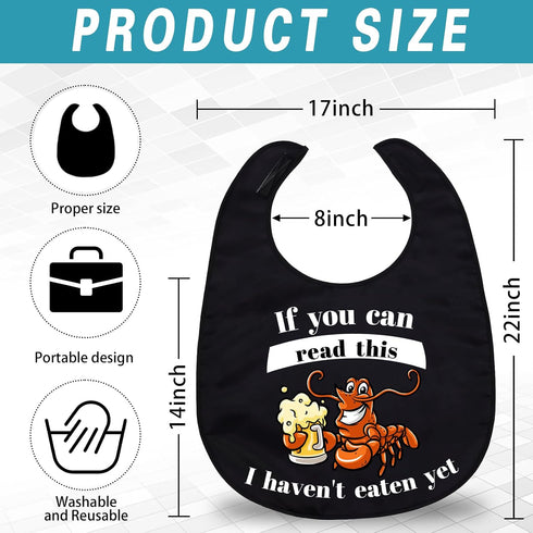 Maziky Funny Adult Bibs for Eating Man Women Elderly, Washable Clothing Protectors Bib for Adults Senior Citizens