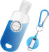 Kare & Kind 4x 4x 1x 50 ML Clear Portable Travel Bottles - Empty Containers, Carabiner/Retractable Lanyard, Sticker