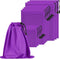 Adjustable Microfiber Toy Storage Bag, Small Drawstring Cloth Pouch for Game Toy Cosmetic Glass (Purple, Mixed Sizes)