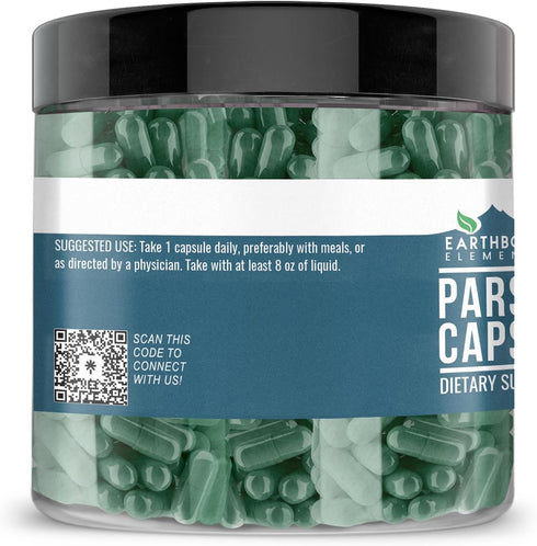 Earthborn Elements Parsley 200 Capsules - Pure & Undiluted, No Additives