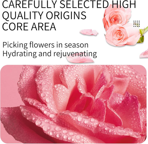 Pure Rose Essential Oil for Face 4OZ, Organic Oils for Diffuser, Soap Making, Candle Making, Body Oil for Skin Massage