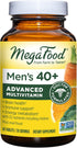 MegaFood Men's 40+ Advanced Multivitamin for Men, Dr-Formulated with Choline, Vitamin B, C, D, Zinc - 60 Tabs