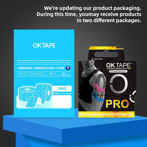 OK TAPE Uncut Kinesiology Tape Roll - Pro Adhesive & Water-Resistant K Tape for Pain Relief and Muscle Support (2" x