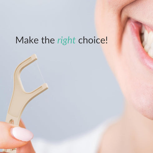Biodegradable Floss Picks, 200pcs Natural, Vegan, Sustainable, Reusable Dental Floss Picks