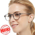 OCCI CHIARI Lightweight Designer Acetate Frame, Stylish Reading Glasses for Women, Black, 3.0