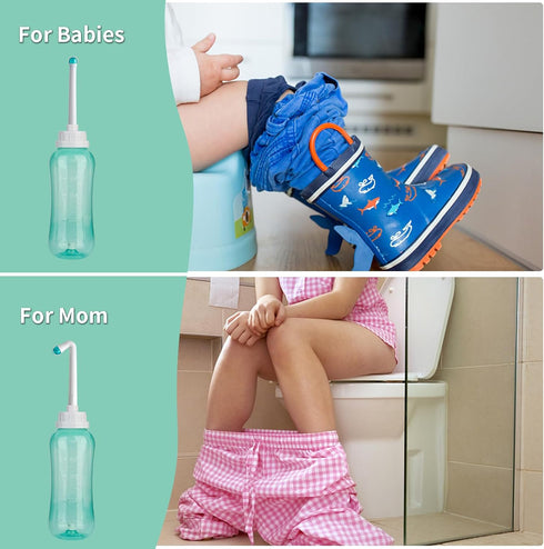 LIVE4COOL 16.9oz/500ml 2 Peri Bottle for Postpartum Travel Bidet Perineal Care for Mom and Baby Clean,Portable Squeeze