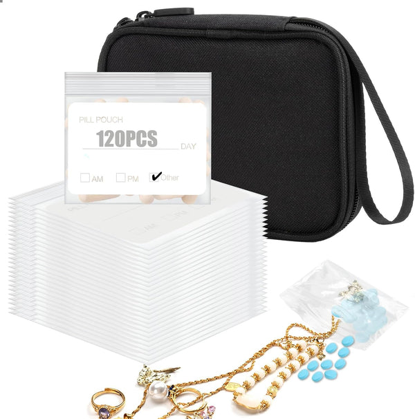 Pill Pouch Bags for Travel with Medicine Bag, Pack of 120 BPA