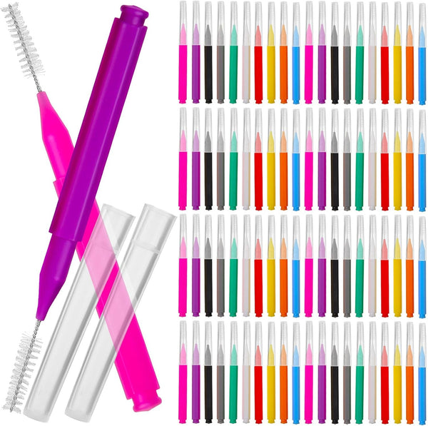 100 Pcs Interdental Tooth Flossing Head Cleaning Brush Braces Brush Toothpicks Oral Cleaners