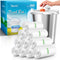 Teivio 1.2 Gallon Strong Trash Bags, 360 Counts, Clear Garbage Bags for Bathroom, Home Office Kitchen