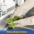 BOOMJOY Nitrile Cleaning Gloves, Long Cuff Heavy Duty Reusable Medium Gloves for Kitchen, Bathroom, Gardening, White, 3