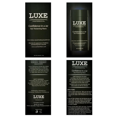 LUXE Hair Thickening Fibers - CONFIDENCE IN A JAR – 2 Months+ Supply! – Light Brown