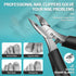 Toenail Clippers for Ingrown & Thick Toenails, Heavy Duty Tool with Sharp Blades & Long Handle, Gift for Men
