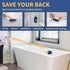 BOOMJOY Tub Scrubber with Long Handle - 58" Extendable 3 in 1 No Scratch Shower Cleaning Brush for Bathroom
