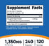 Nutricost Fenugreek Seed 1350mg, 240 Capsules - Gluten Free, Non-GMO, 675mg Per Capsule