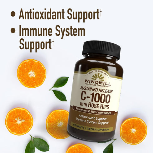 Vitamin C TAB 1000MG R/H T/R WMILL, Size: 60