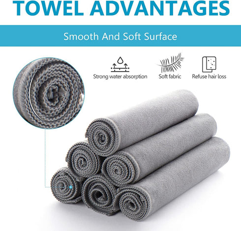 8 Pack Microfiber Screen Cleaning Cloth - Premium Double-Sided Suede Cloths for Glasses, Lenses, Computer, Phone, 12 x