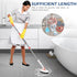 SetSail Floor Scrub Brush, 3-In-1 Tile Tub Floor Scrubber with 52-inch Adjustable Long Handle and 3 Detachable Brush