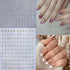 Star Nail Stickers for Nail Art 3D Glitter Starlight Self-Adhesive Decals 6 Pcs Laser Gold Silver Black White