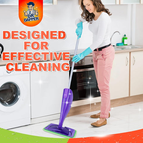 Reusable Mop Pad Compatible with Swiffer WetJet Mop, 4 Pack Microfiber Refill Pads for Floor Mopping and Cleaning, Wet