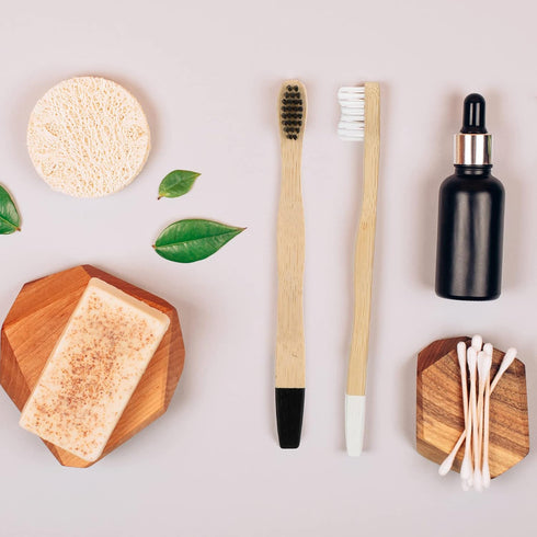 24 Pcs Kids Bamboo Toothbrushes, Soft Bristles BPA Free Wooden Handles for Toddler Oral Dental Care