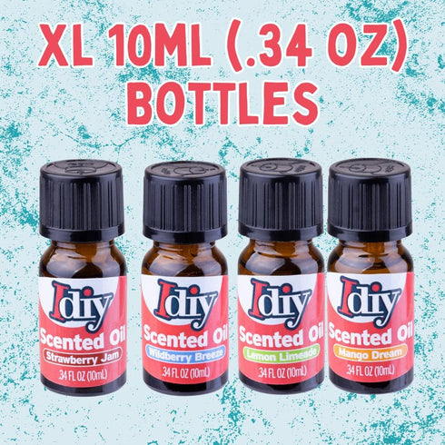 Yummy Fruit Scented Oils (12 Pack) - X Large 10ml Natural Food Fragrance Bottles for Diffusers, Aromatherapy, Gifts