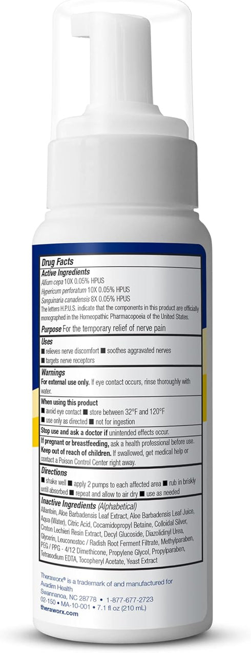 Theraworx Fast-Acting Nerve Relief Foam - 7.1 oz - 1 Count for Aggravated Nerve Discomfort Relief