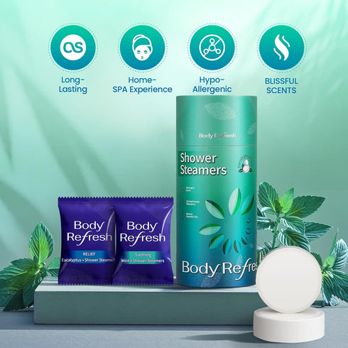Shower Steamers Aromatherapy - 8 Pack Shower Bombs with Essential Oils Mint Eucalyptus Scent for Shower, Relaxation Birthday Gifts for Women Men, Gifts for Her Him, Mom Birthday Gifts