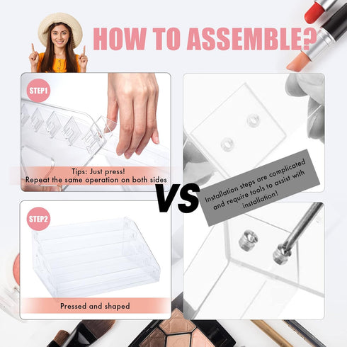 5 Layers Nail Polish Organizer, Acrylic Stand for Sunglasses, Clear Nail Polish Rack and Display Stand