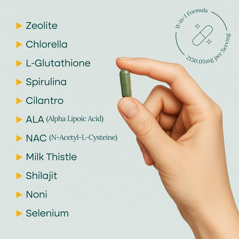 Liver Cleanse Detox & Repair - Microplastics Detox & Zeolite Supplement for Gut Health, Cognition & Natural Energy
