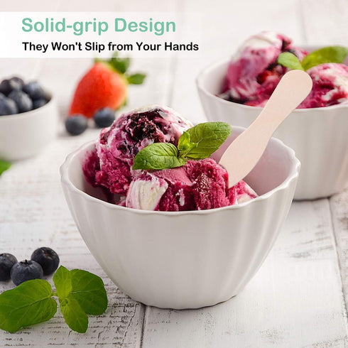 Mini Wooden Spoons - Small Tasting Spoons 3" Ice Cream Spoons, 100Pcs Natural Birch Compostable Cutlery