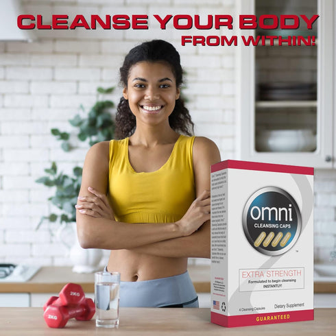 Wellgenix Omni Herbal Cleanse Detox Capsules: Fast Acting, Extra Strength Detox Cleanse, 4 Count