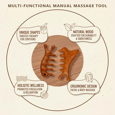 WLZGDFB 2 Pack 4-in-1 Scalp Massager and Gua Sha Tool, Resin Massager Comb for Face & Body, Skin Care Tool for Head Eye