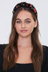 Teacher Headband Accessories, Colorful Rhinestone Crystal Jeweled Black Wide Top Knot FRI-YAY TEACHER Charm