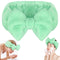 Shintop Makeup Headband - Soft Face Wash Headband with Cute Bow, Light Green