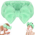 Shintop Makeup Headband - Soft Face Wash Headband with Cute Bow, Light Green
