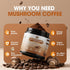 Mushroom Coffee - Lions Mane Mushroom Powder Instant Coffee with Lion's Mane, Reishi, Chaga, Cordyceps, and Turkey Tail