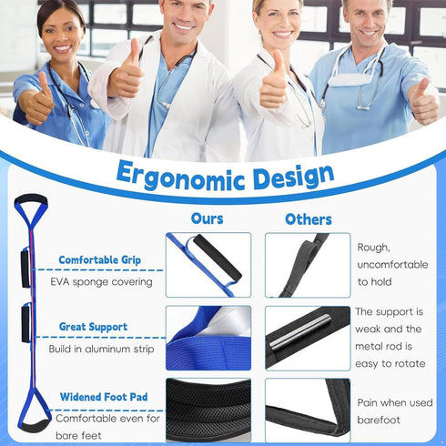 YiZYiF 39 Inch Leg Lifter,Leg Lifter After Hip Replacement with Large Foot Loop,Mobility Aid for Disables and Elderly