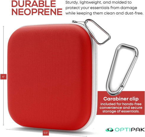 Multipurpose Purse Pouch | Neoprene Makeup Bag with Zipper Pouch & Carabiner Keychain (Pack of 3) | Portable Travel